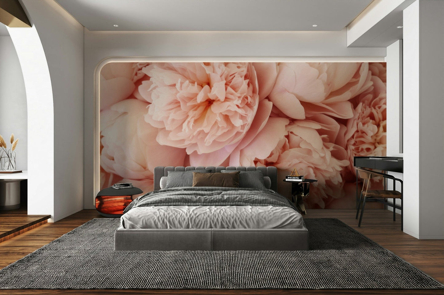 Easy-install Pink Peony Dream wall mural

