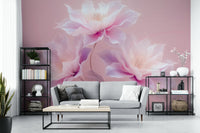 Delicate floral mural with airy petals, GD2396