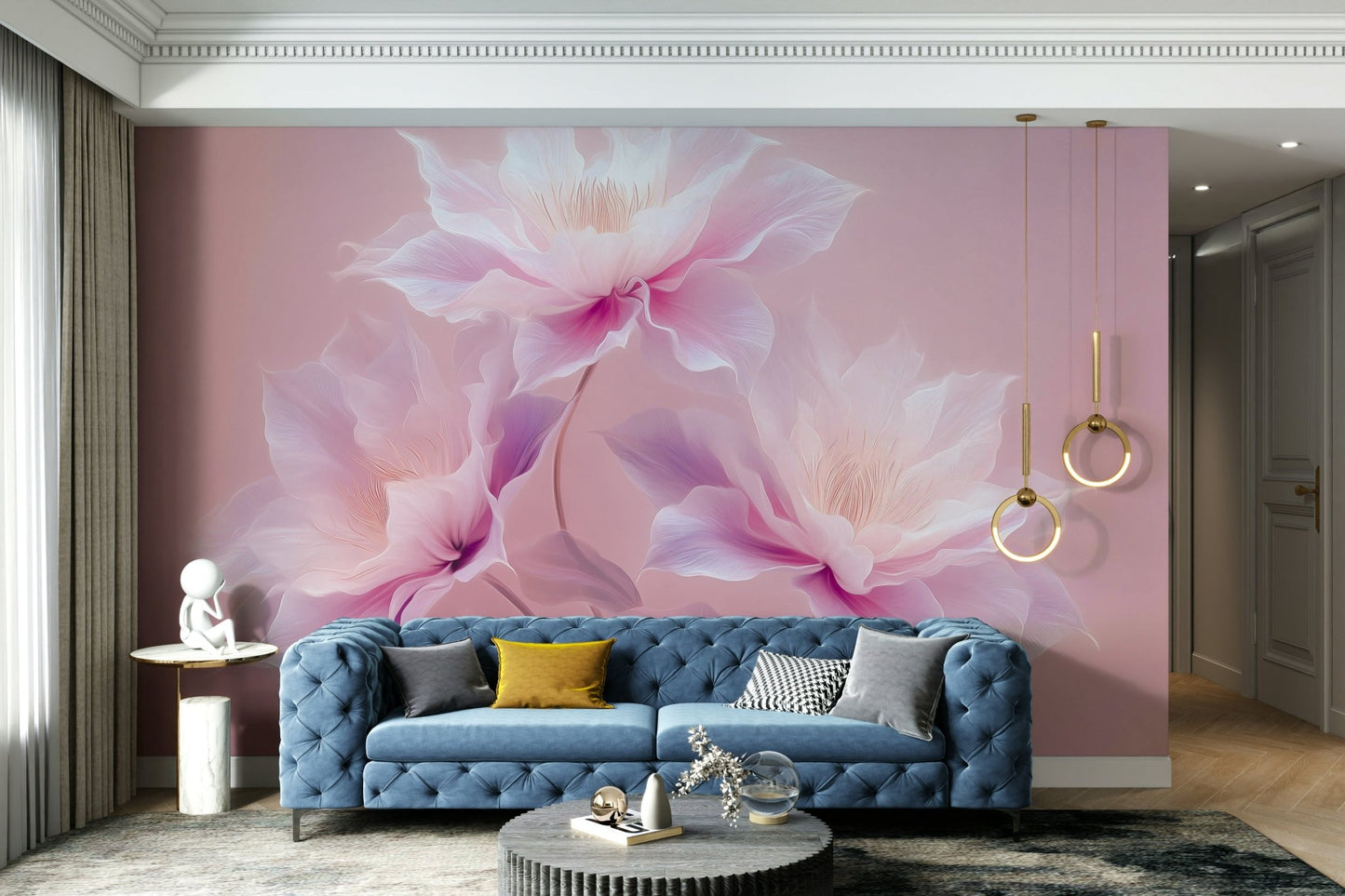 Gentle floral pattern with dreamy tones, GD2396