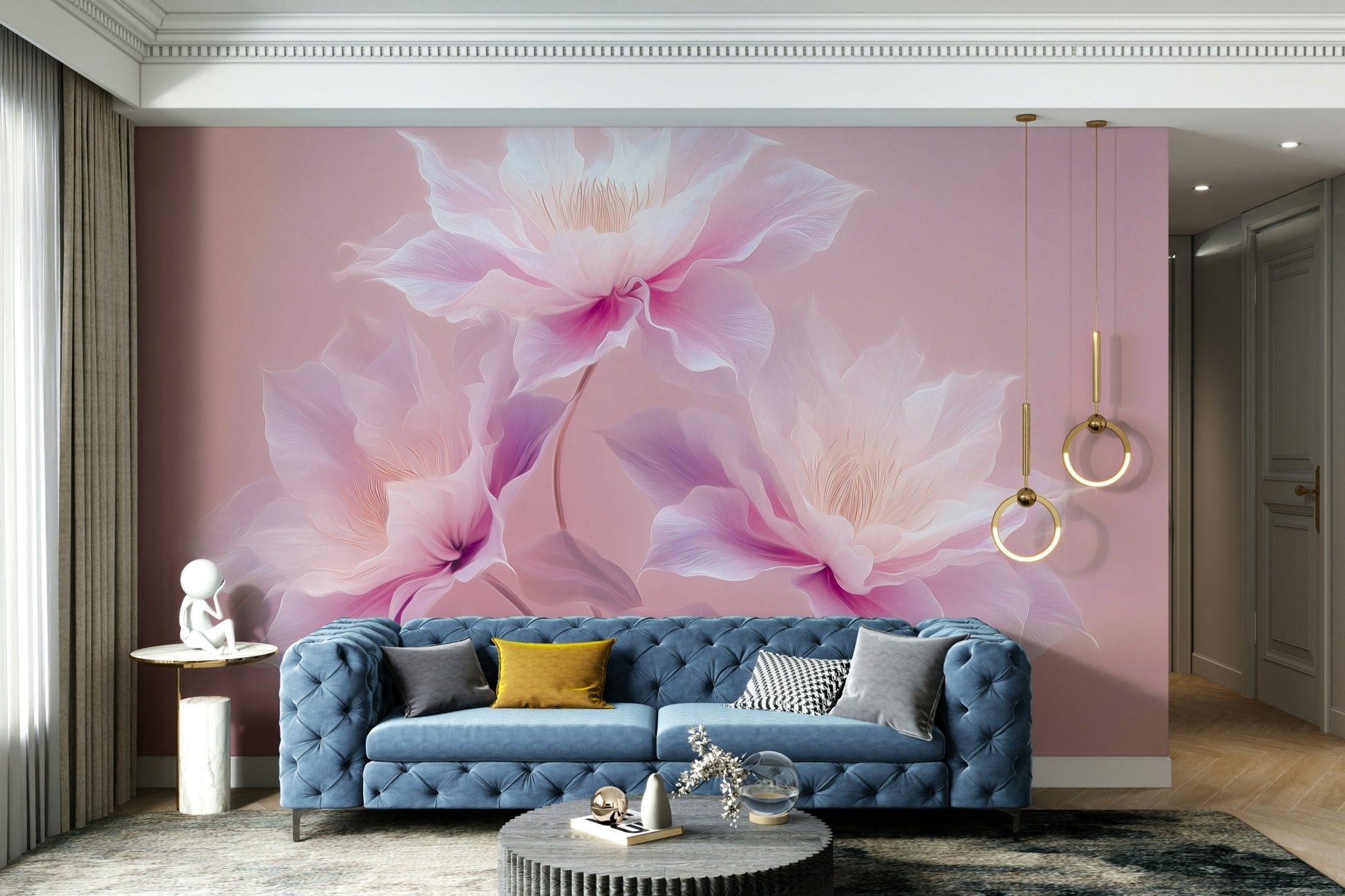 Gentle floral pattern with dreamy tones, GD2396