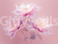 Pink background with dreamy floral art, GD2396