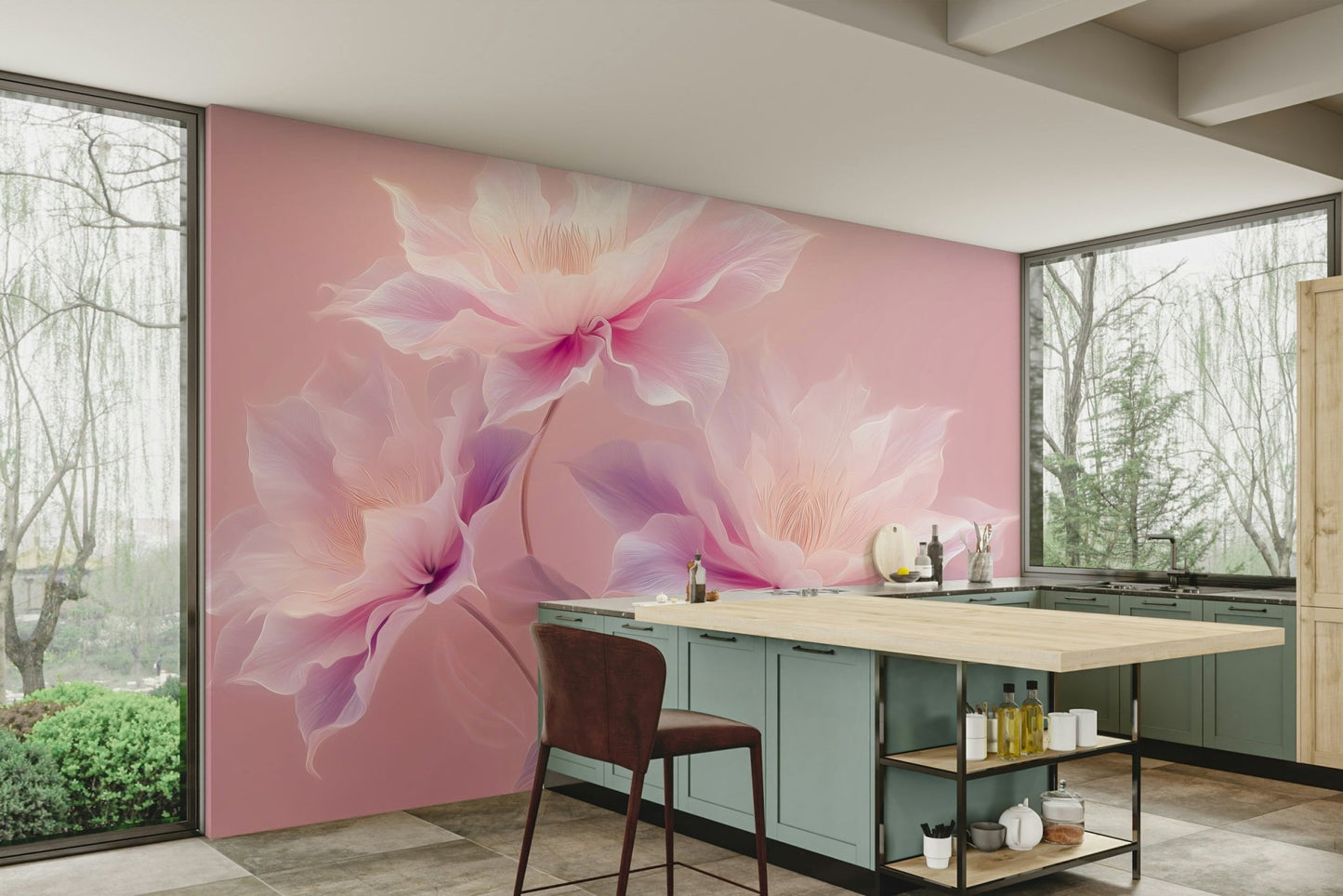 Wallpaper with soft petal details, GD2396