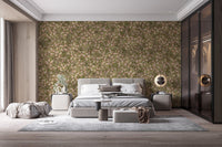 Delicate flowers and greenery wallpaper mural for homes
