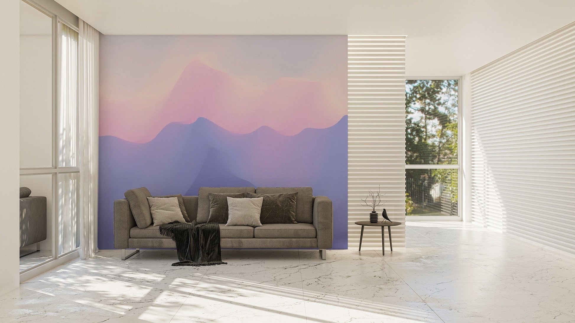 Soft Ombre Gradient Wallpaper in Pink and Purple
