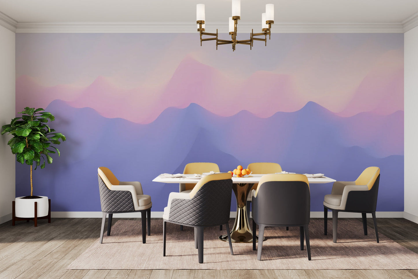Trendy Pink and Purple Ombre Wall Mural
