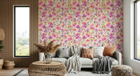 Home decor accent, Watercolor Florals removable wallpaper.