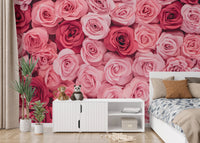 Pink rose flower wall decor
