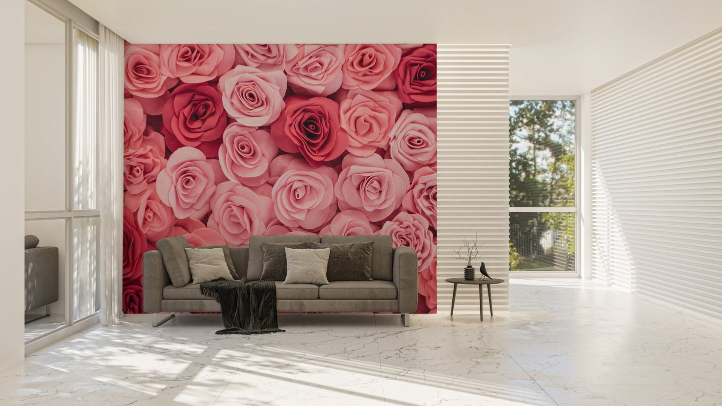 Pink floral wallpaper for walls
