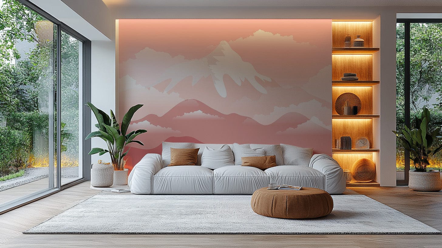 Pink Snow Capped Mountain Wallpaper mountain-32