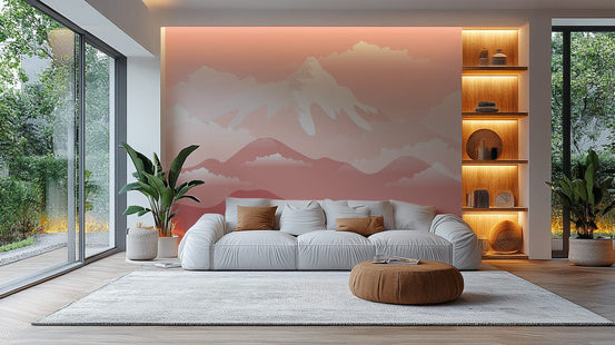 Pink Snow Capped Mountain Wallpaper mountain-32