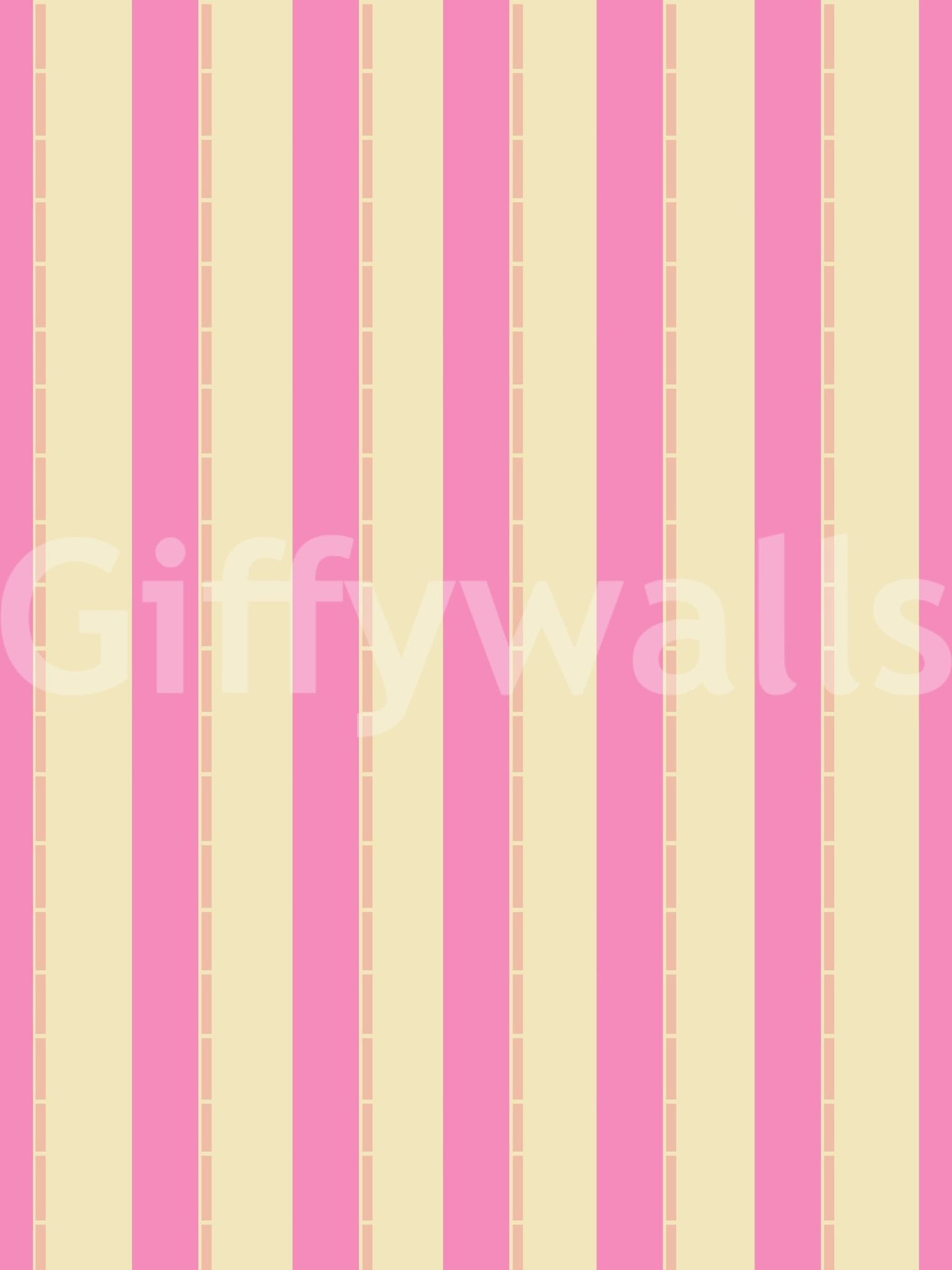 Vertical blush bands on Pink Stripe Delight Wallpaper with balanced beige spacing, GD8902