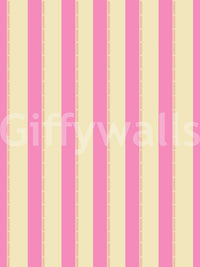 Vertical blush bands on Pink Stripe Delight Wallpaper with balanced beige spacing, GD8902