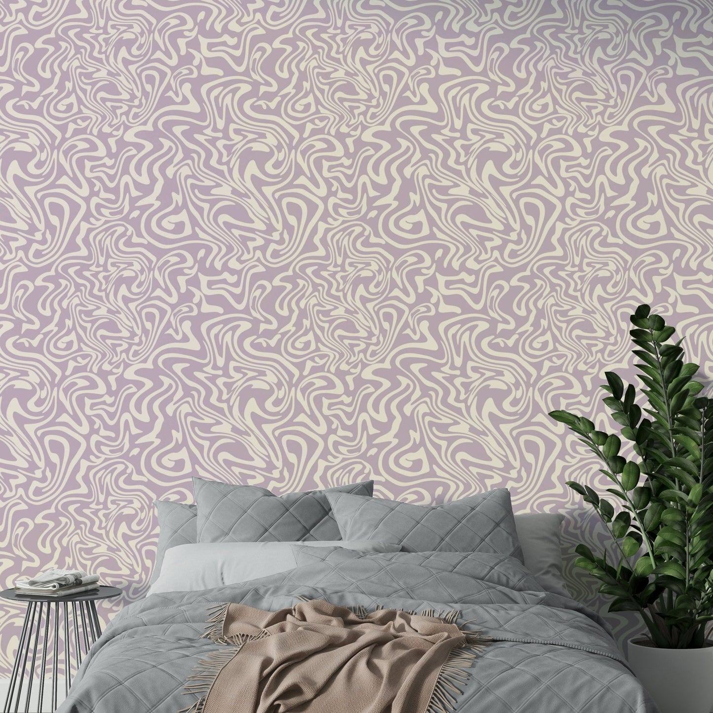 The wallpaper in a creative home office space., GD4397
