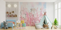 Pink fantasy unicorn wallpaper art
