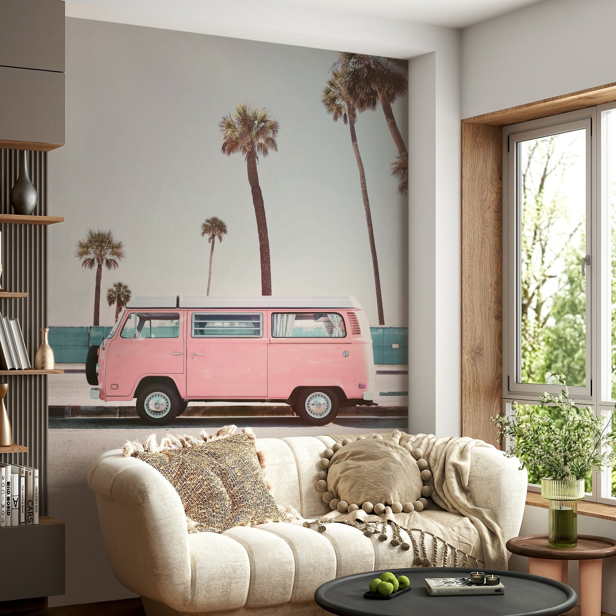 pink van wall mural GD3343

