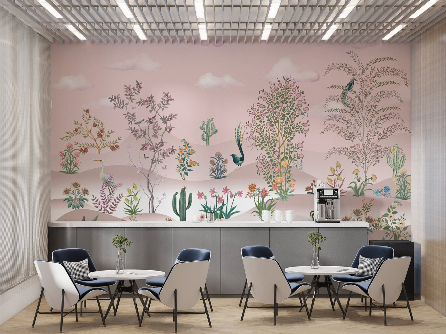 Vintage desert botanical design for walls
