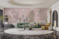 Beautiful botanical desert wallpaper mural