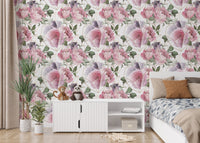 Watercolor Flower Pattern Wall Mural