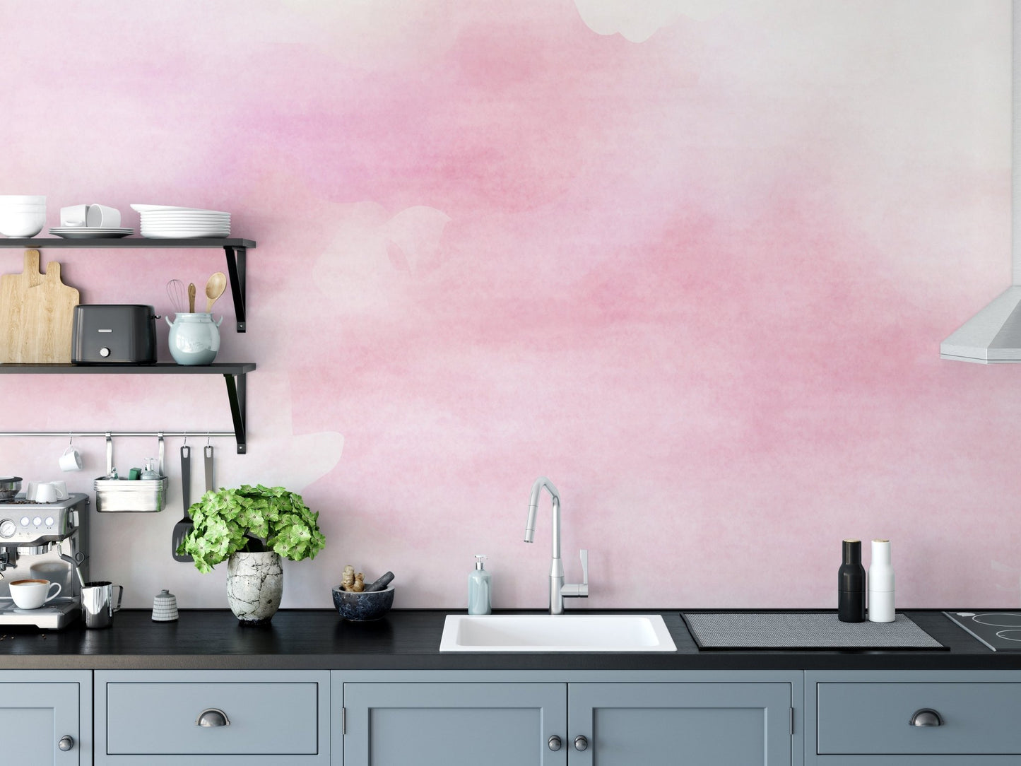 Pink Watercolor mural wallpaper A718