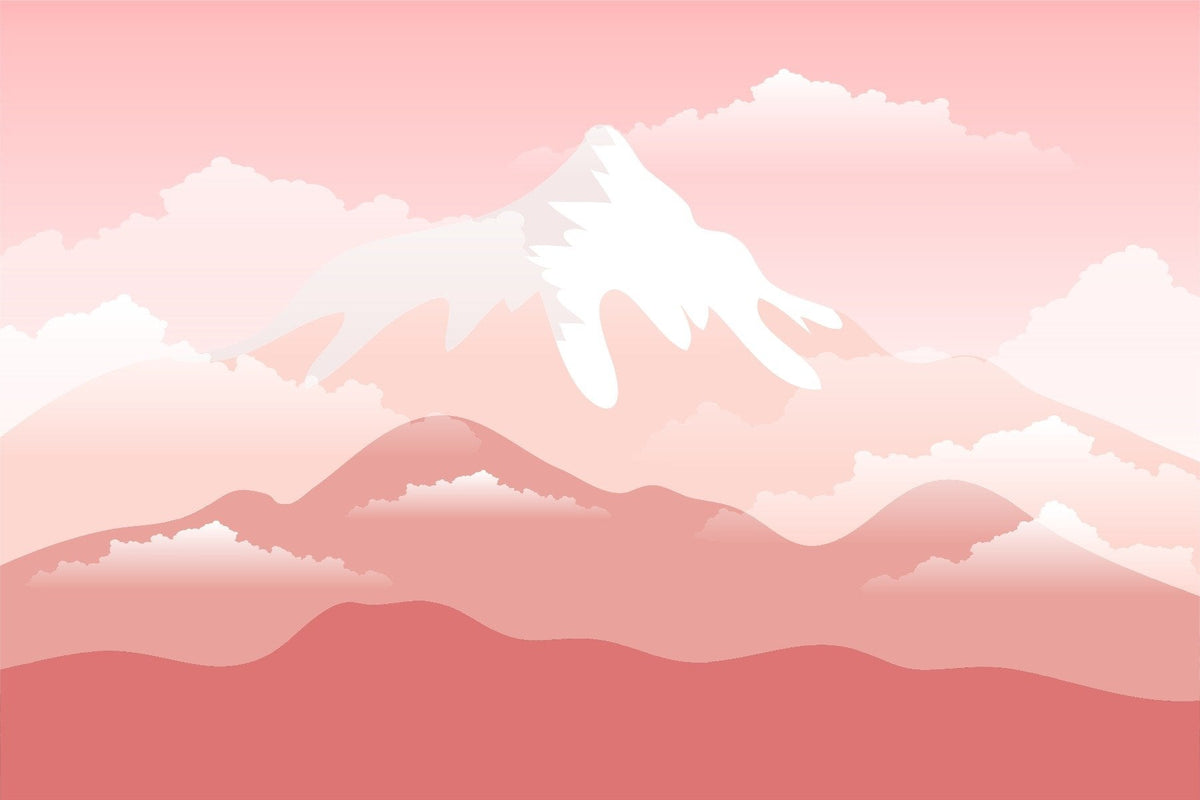 Pink Snow Capped Mountain Wallpaper