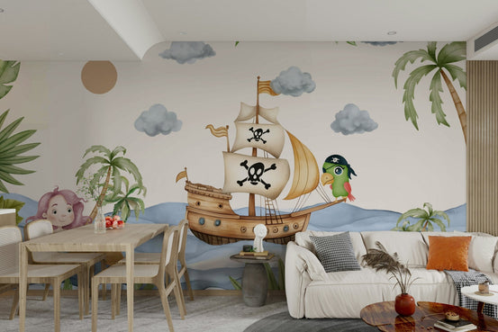 Mural wallpaper of a pirate cove adventure GD4307

