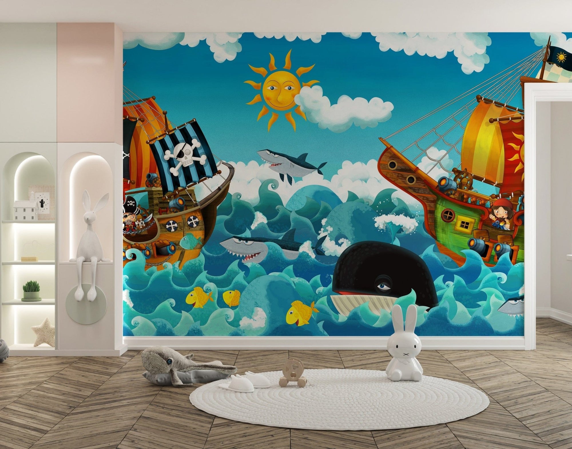 Adventurous Pirates in the Sea Wallpaper A606
