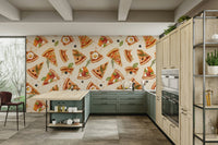pizza slice wall murals for cafe decor