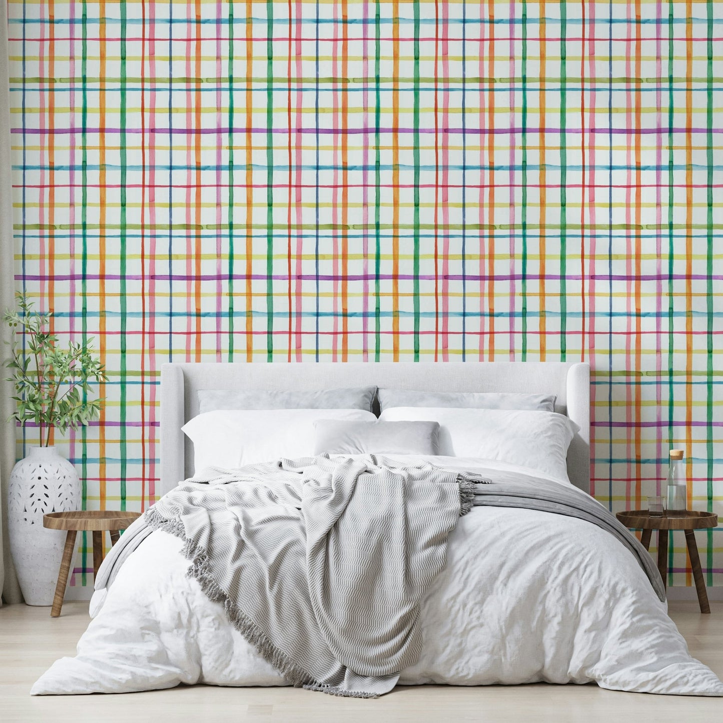 Bright checkered pattern wallpaper

