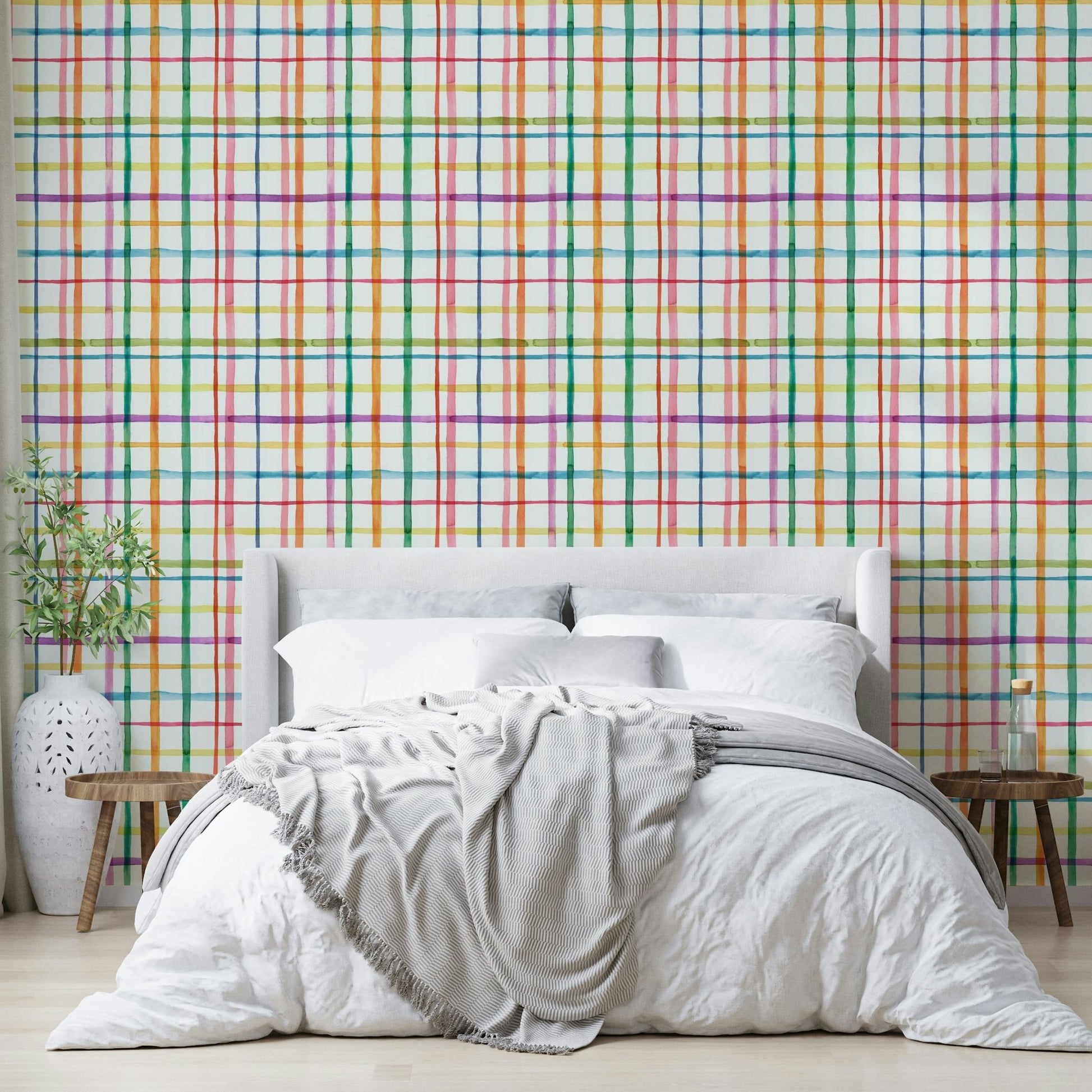 Bright checkered pattern wallpaper

