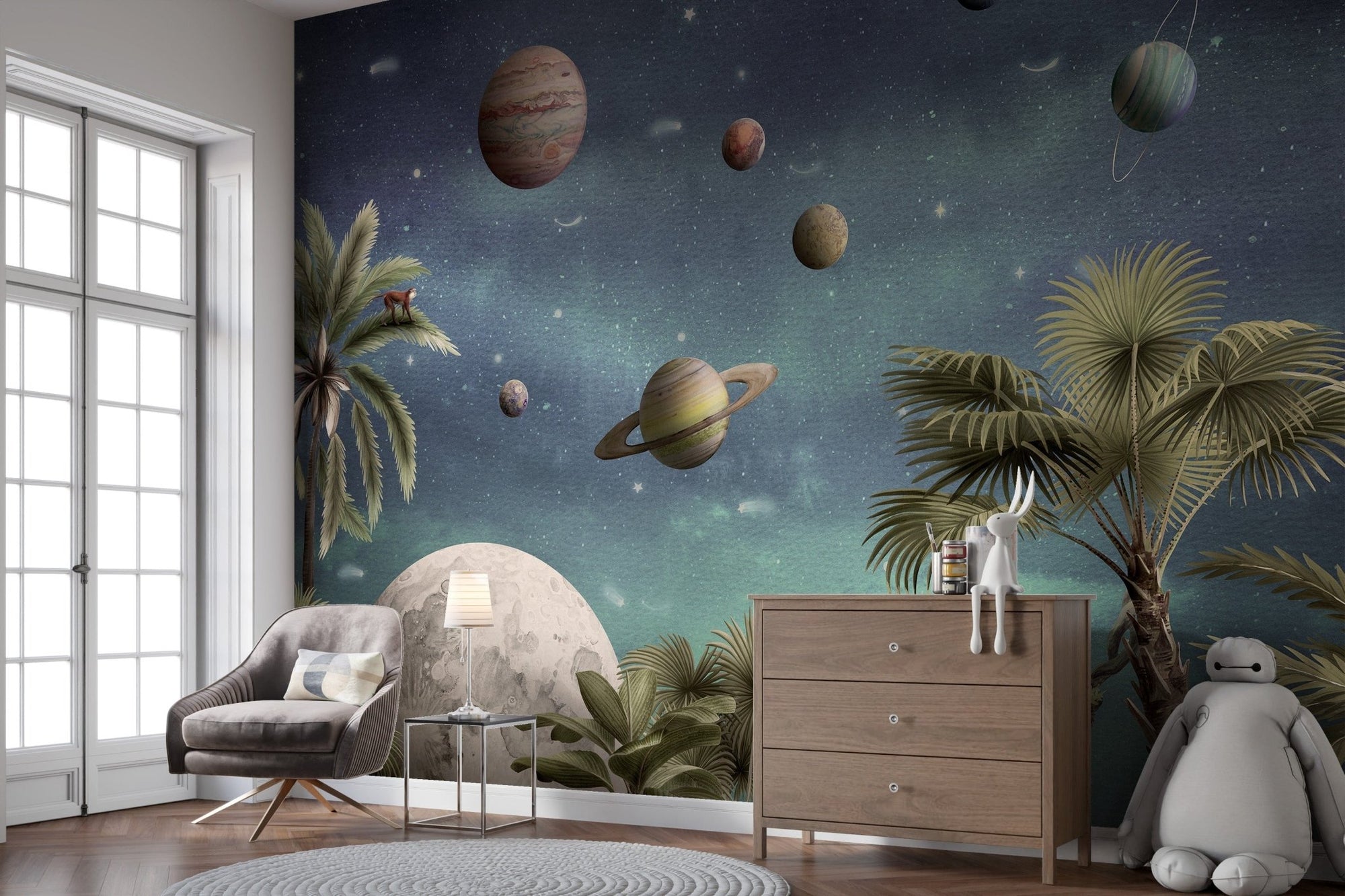 Pretty Planets wallpaper with a cosmic space design theme KB41