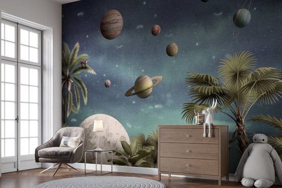 Pretty Planets wallpaper with a cosmic space design theme KB41