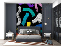Colorful Play with Joy artistic wall art with expressive, playful, and dynamic strokes.
