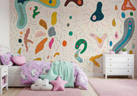 Playful abstract shapes Wall MuralGD9531