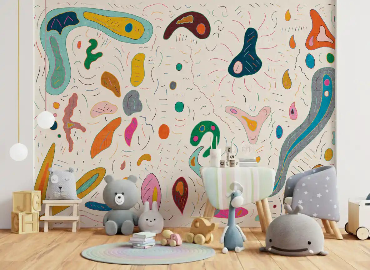 Playful abstract shapes Wall MuralGD9531
