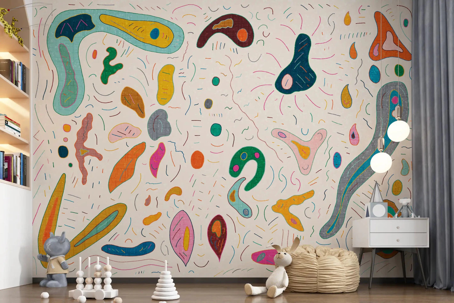 Playful abstract shapes Wall MuralGD9531