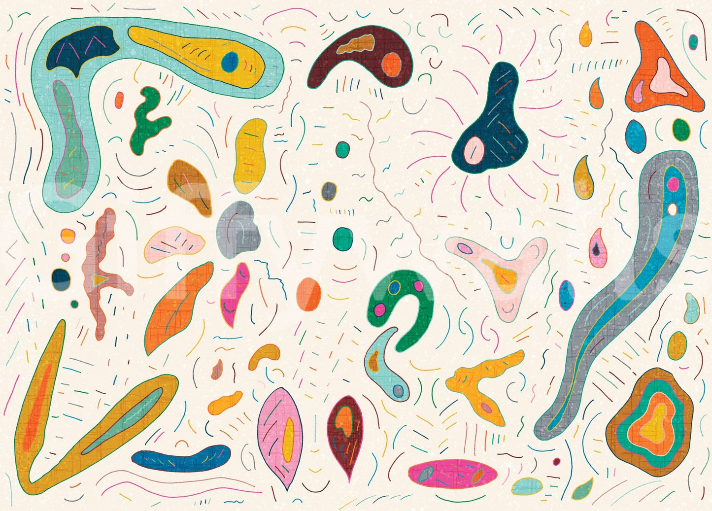 Playful abstract shapes Wall MuralGD9531