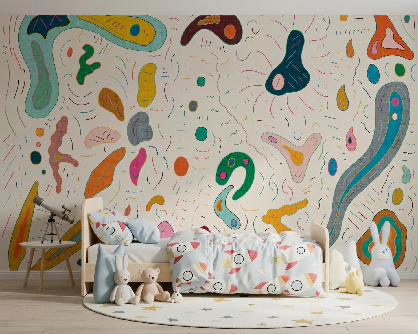 Playful abstract shapes Wall MuralGD9531