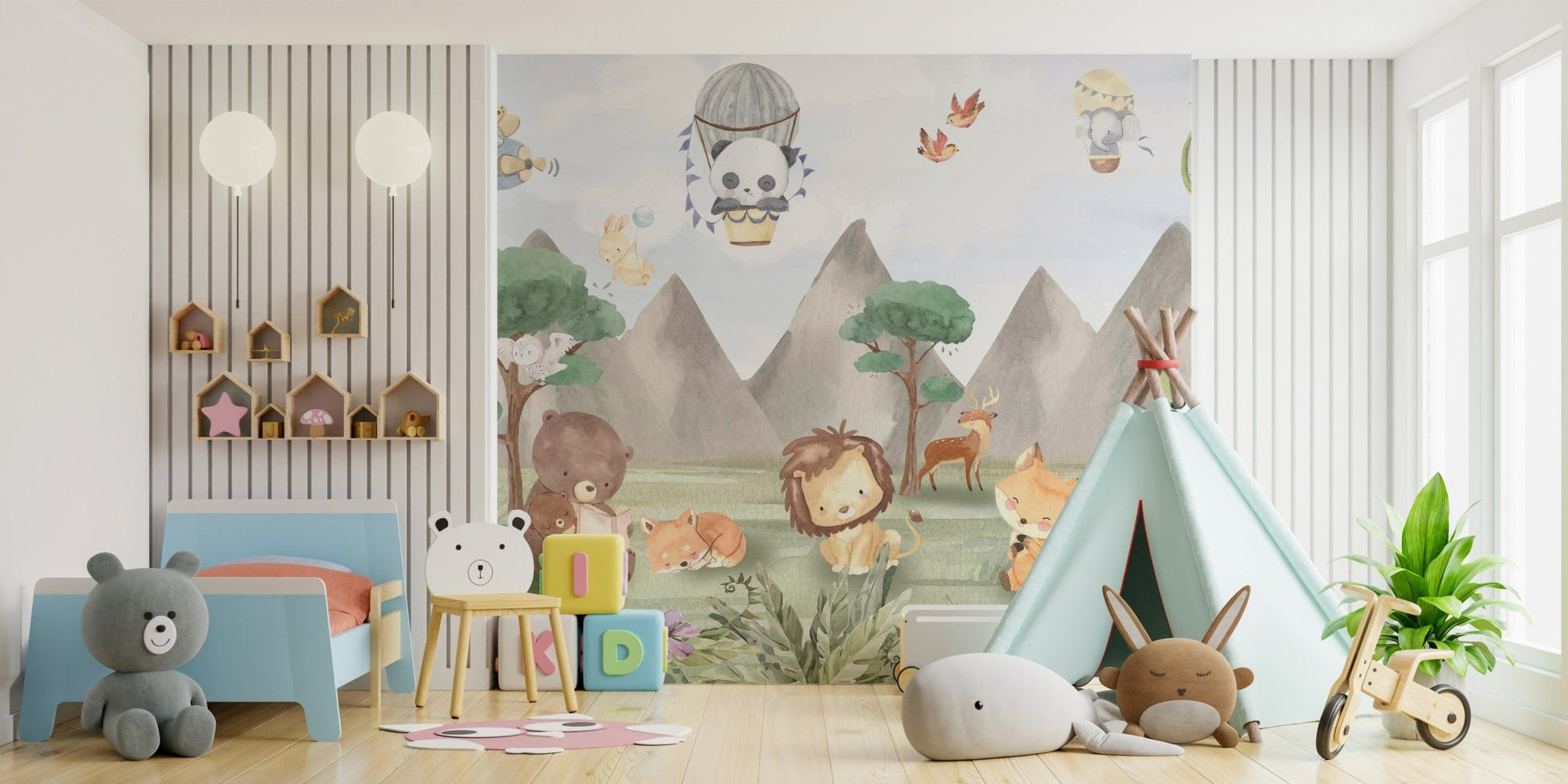 Playful Animals Forest Wall Mural - Giffywalls, C109