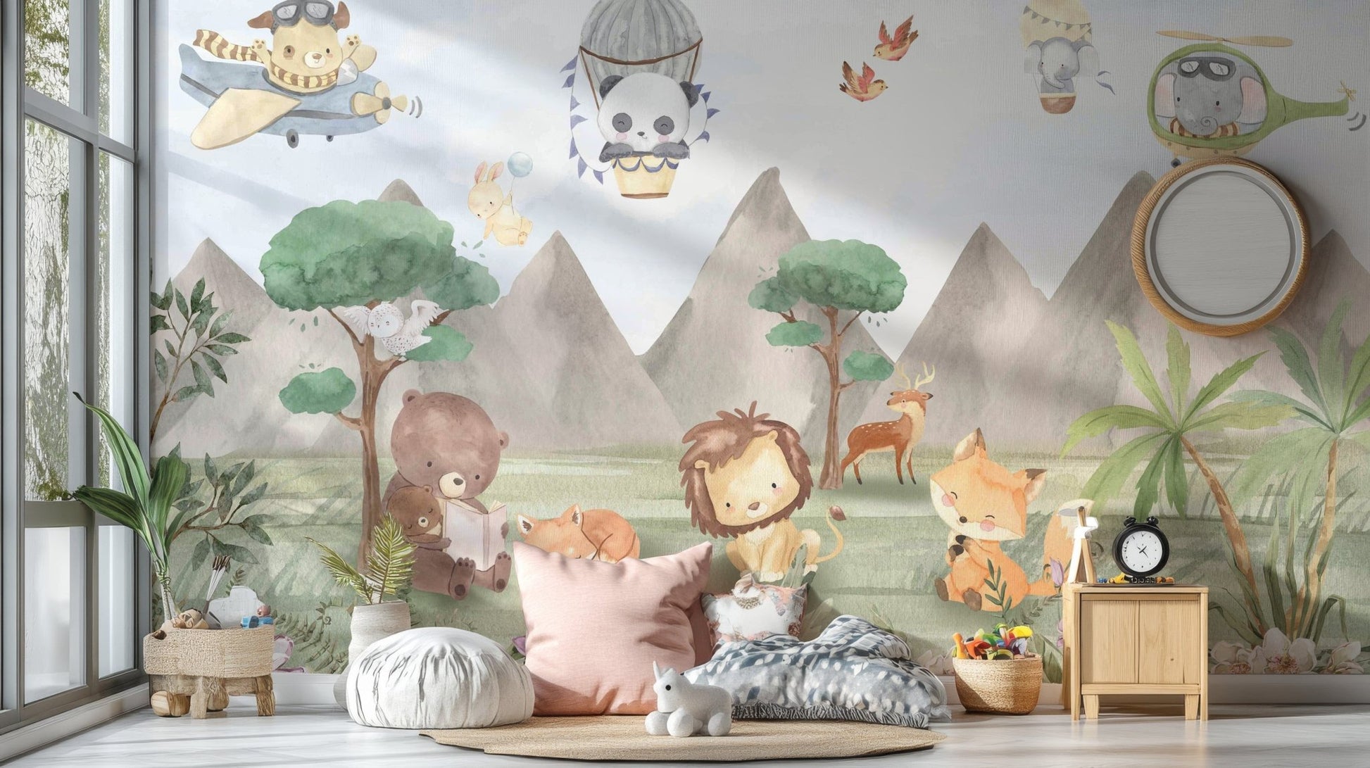 Playful Animals Forest Wall Mural - Giffywalls, C109