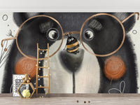 Quirky Bear with Crown Kids Wall Art
