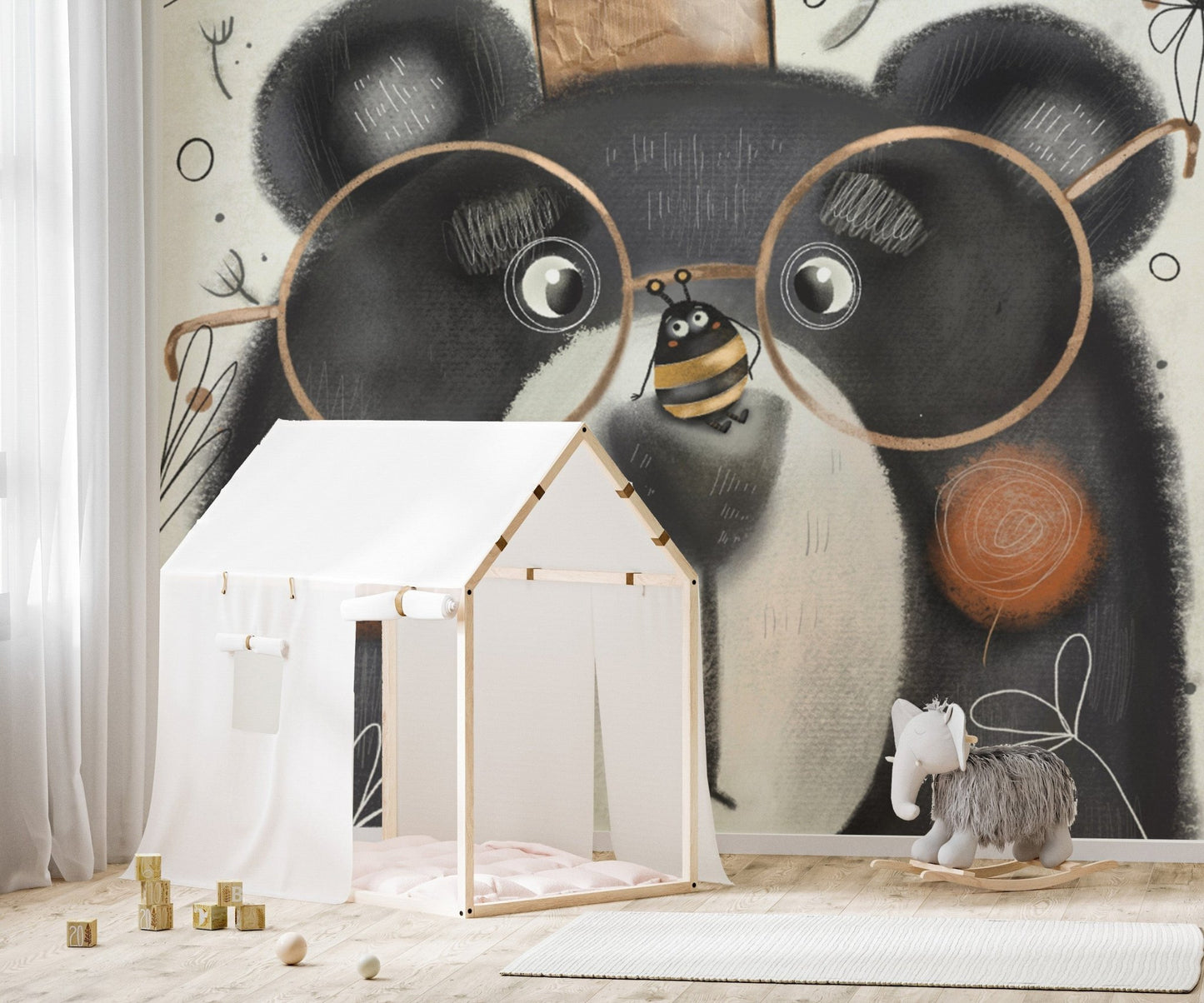 Royal Bear Cartoon Wallpaper for Walls
