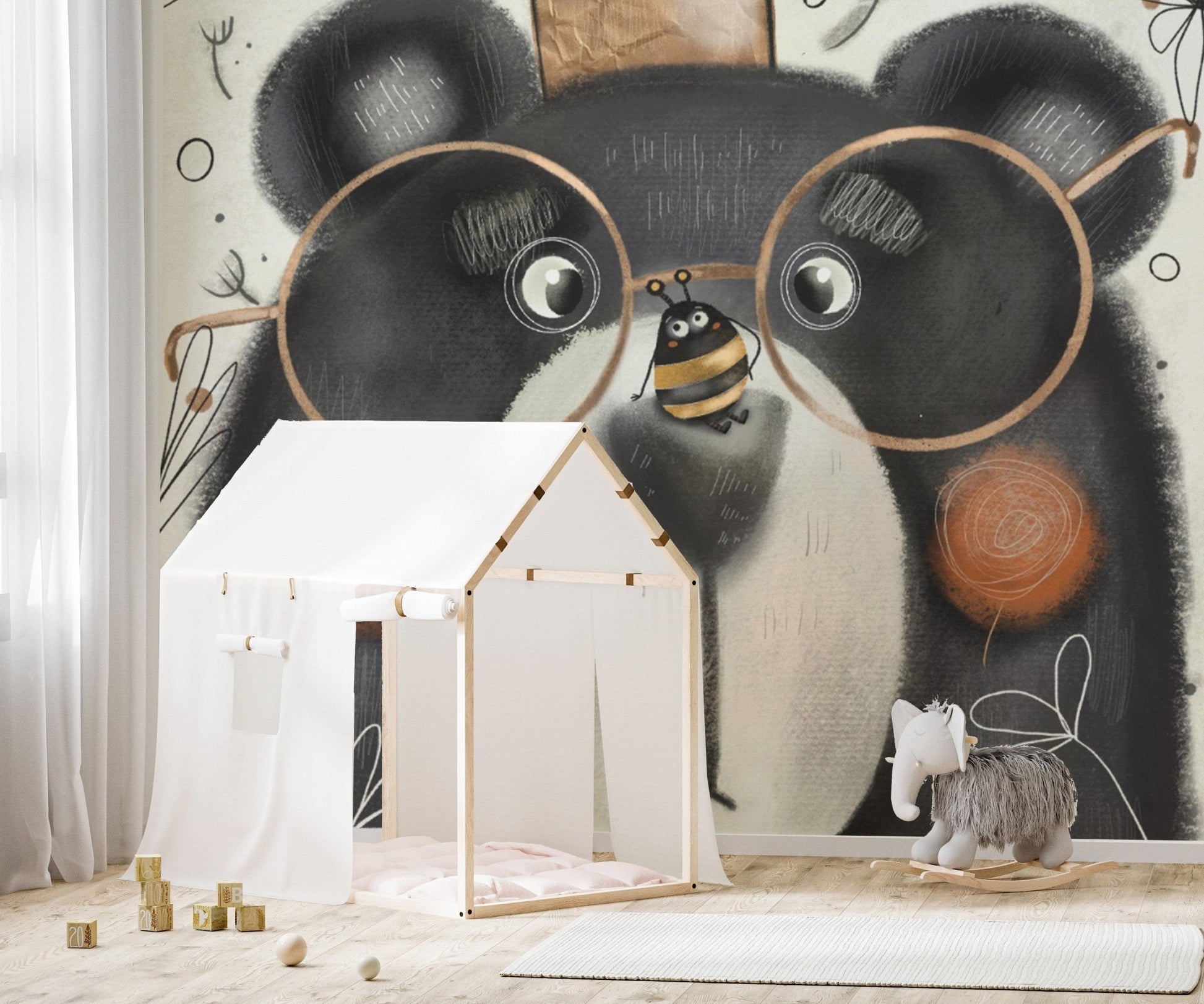 Royal Bear Cartoon Wallpaper for Walls
