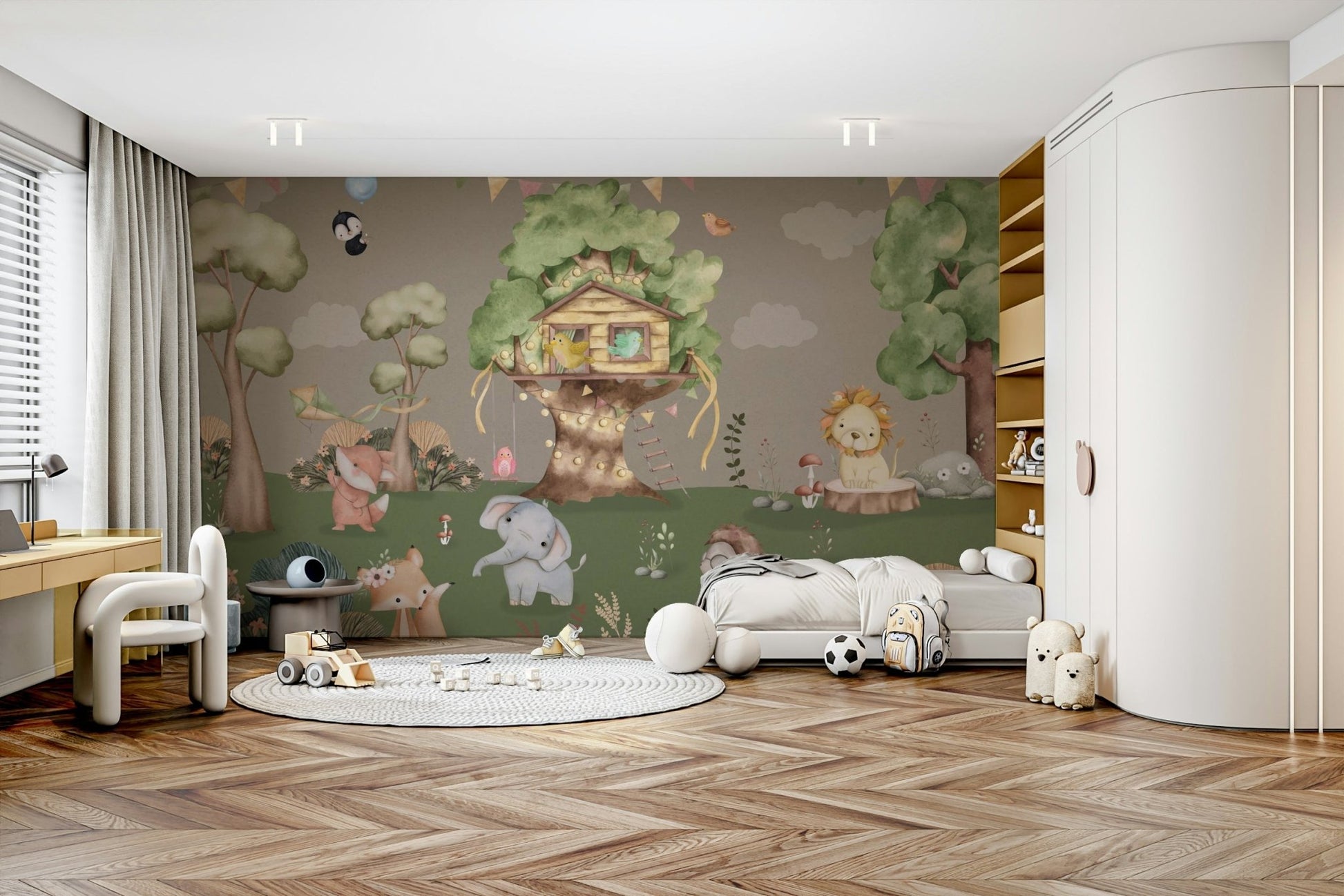 The art style is cheerful, colorful, and designed for children.
