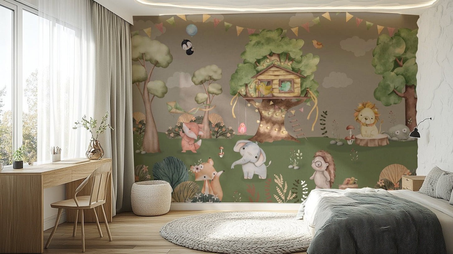 The sky visible at the top is a bright, clear blue.
