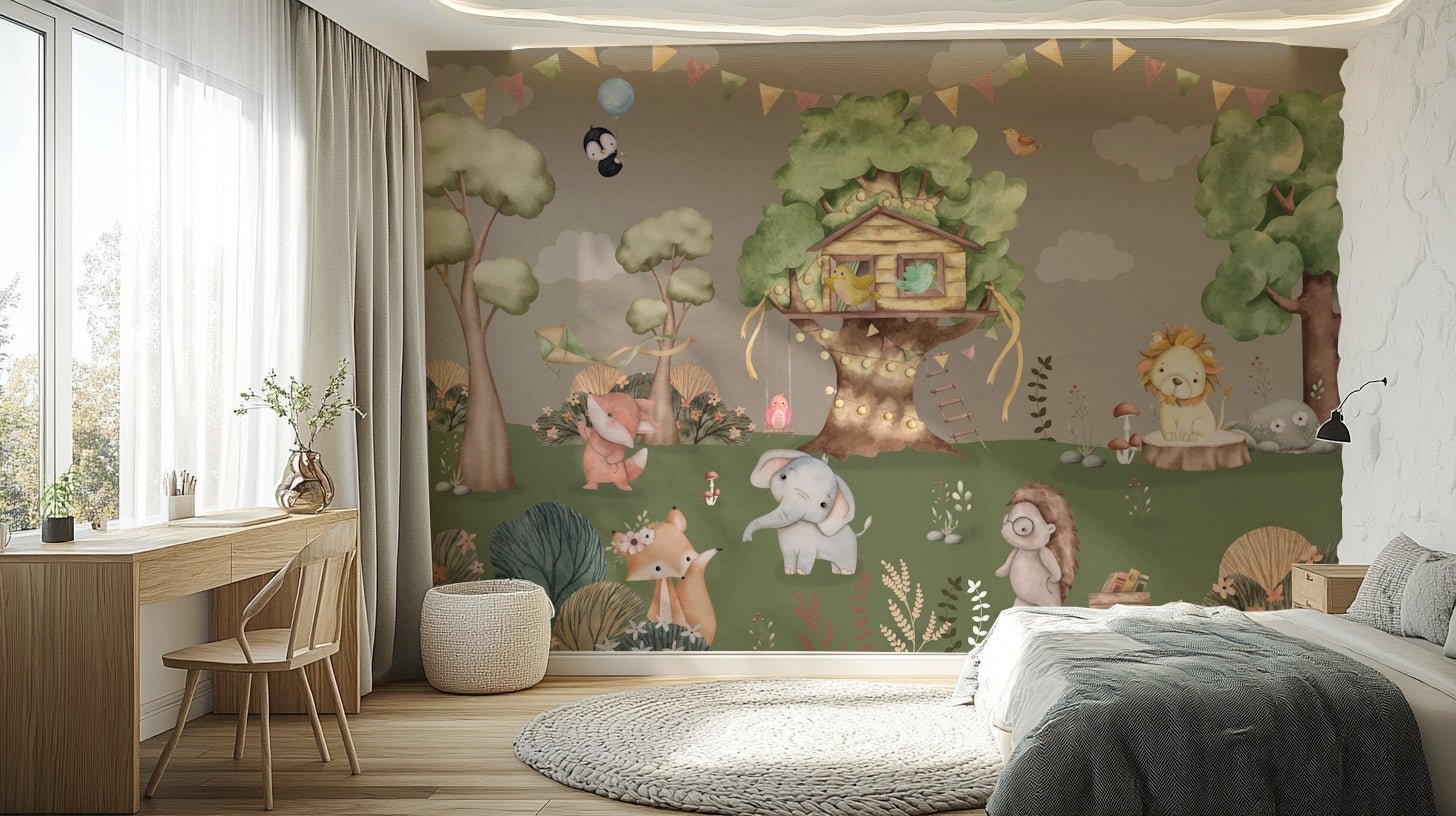 The sky visible at the top is a bright, clear blue.
