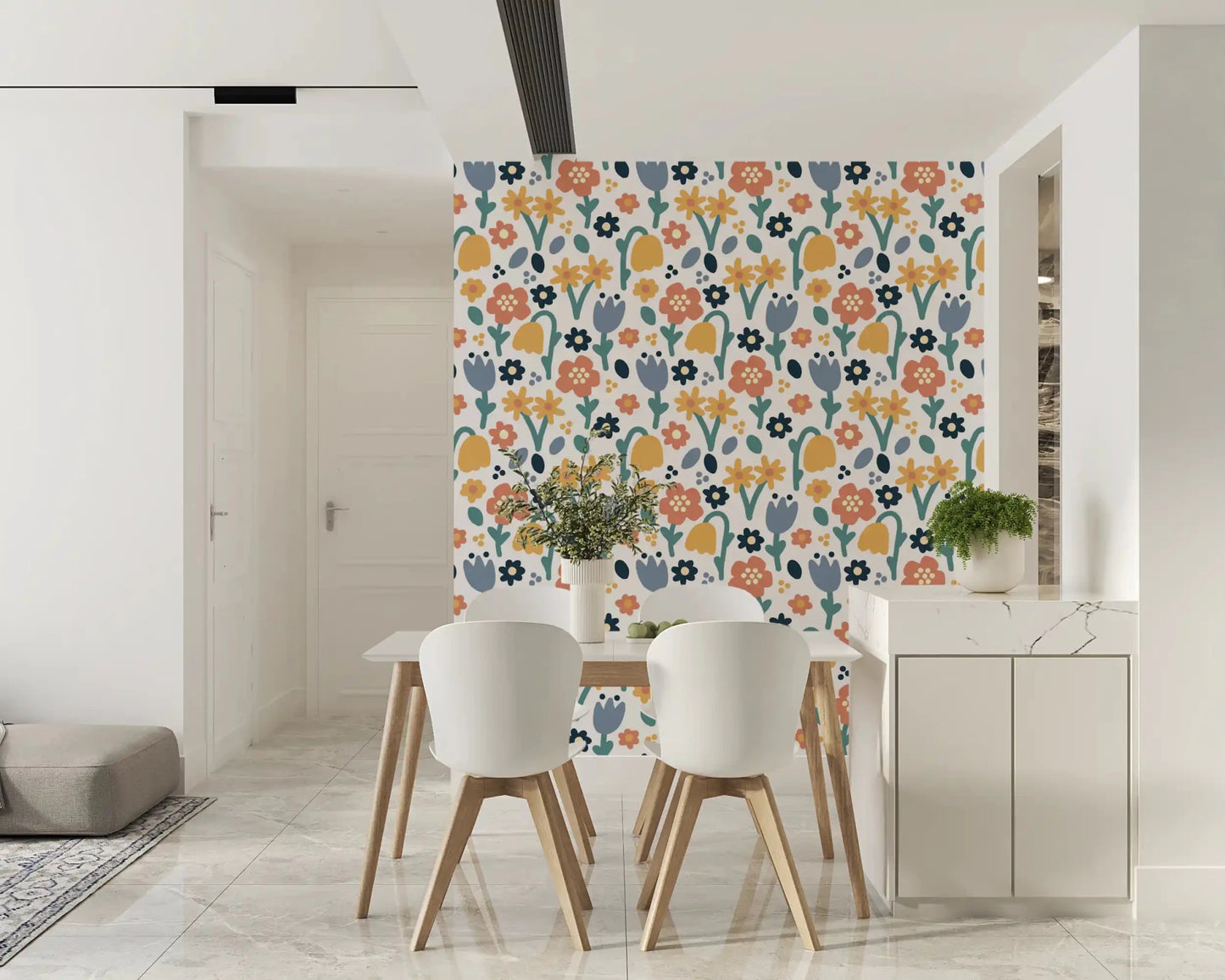 Zoomed-in look at the Playful Meadow wallpaper textureGD9448