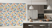 Colorful hand-drawn flowers on Playful Meadow wallpaperGD9448