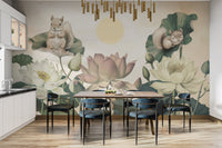 Cheerful Lotus Blossom Wall Mural
