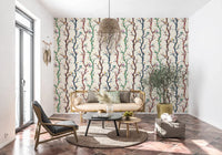 Entryway visitors are met by the friendly mood of Playful Woodland wallpaper.
⁠GD9466
