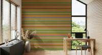 Retro 1950s Playtime Stripes Horizontal Classic stripes wall treatment